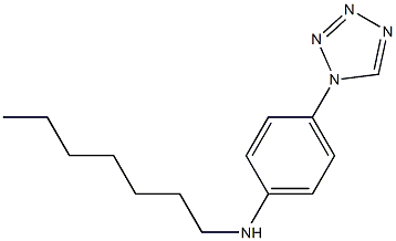 N-heptyl-4-(1H-1,2,3,4-tetrazol-1-yl)aniline Struktur