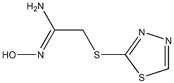 N'-hydroxy-2-(1,3,4-thiadiazol-2-ylsulfanyl)ethanimidamide Struktur