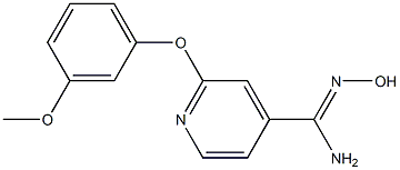 N'-hydroxy-2-(3-methoxyphenoxy)pyridine-4-carboximidamide Struktur