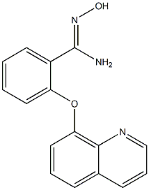 N'-hydroxy-2-(quinolin-8-yloxy)benzene-1-carboximidamide Struktur