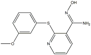 N'-hydroxy-2-[(3-methoxyphenyl)sulfanyl]pyridine-3-carboximidamide Struktur