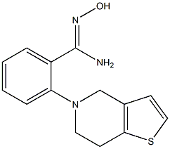 N'-hydroxy-2-{4H,5H,6H,7H-thieno[3,2-c]pyridin-5-yl}benzene-1-carboximidamide Struktur