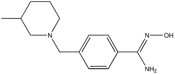 N'-hydroxy-4-[(3-methylpiperidin-1-yl)methyl]benzenecarboximidamide Struktur