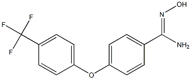 N'-hydroxy-4-[4-(trifluoromethyl)phenoxy]benzene-1-carboximidamide Struktur