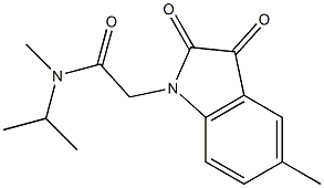 N-methyl-2-(5-methyl-2,3-dioxo-2,3-dihydro-1H-indol-1-yl)-N-(propan-2-yl)acetamide Struktur