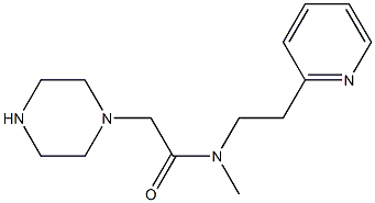 N-methyl-2-(piperazin-1-yl)-N-[2-(pyridin-2-yl)ethyl]acetamide Struktur