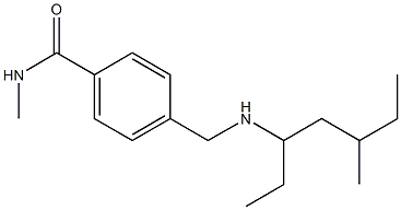 N-methyl-4-{[(5-methylheptan-3-yl)amino]methyl}benzamide Struktur