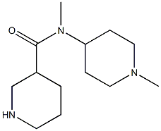 N-methyl-N-(1-methylpiperidin-4-yl)piperidine-3-carboxamide Struktur