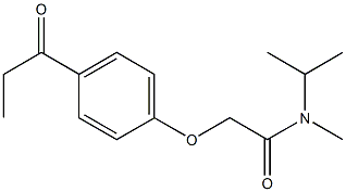 N-methyl-N-(propan-2-yl)-2-(4-propanoylphenoxy)acetamide Struktur