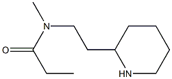 N-methyl-N-[2-(piperidin-2-yl)ethyl]propanamide Struktur