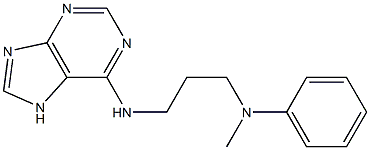 N-methyl-N-[3-(7H-purin-6-ylamino)propyl]aniline Struktur