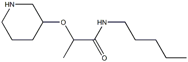 N-pentyl-2-(piperidin-3-yloxy)propanamide Struktur