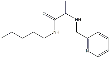 N-pentyl-2-[(pyridin-2-ylmethyl)amino]propanamide Struktur