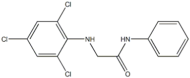 N-phenyl-2-[(2,4,6-trichlorophenyl)amino]acetamide Struktur