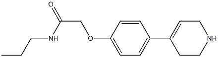 N-propyl-2-[4-(1,2,3,6-tetrahydropyridin-4-yl)phenoxy]acetamide Struktur