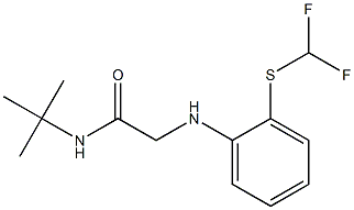 N-tert-butyl-2-({2-[(difluoromethyl)sulfanyl]phenyl}amino)acetamide Struktur