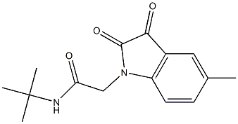 N-tert-butyl-2-(5-methyl-2,3-dioxo-2,3-dihydro-1H-indol-1-yl)acetamide Struktur