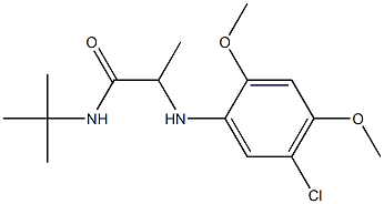 N-tert-butyl-2-[(5-chloro-2,4-dimethoxyphenyl)amino]propanamide Struktur