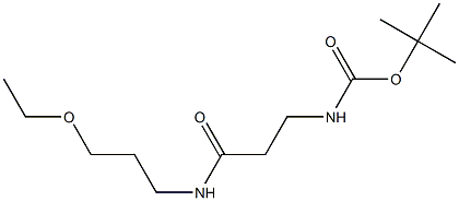 tert-butyl 3-[(3-ethoxypropyl)amino]-3-oxopropylcarbamate Struktur