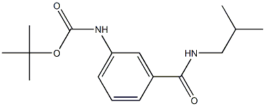 tert-butyl 3-[(isobutylamino)carbonyl]phenylcarbamate Struktur