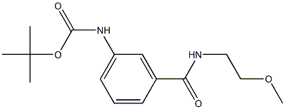 tert-butyl 3-{[(2-methoxyethyl)amino]carbonyl}phenylcarbamate Struktur