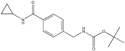 tert-butyl 4-[(cyclopropylamino)carbonyl]benzylcarbamate Struktur