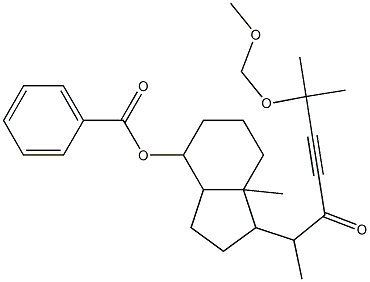 Benzoic acid 1-(5-methoxymethoxy-1,5-dimethyl-2-oxo-hex-3-ynyl)-7a-methyl-octahydro-inden-4-yl ester Struktur