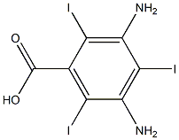 2,4,6-Triiodo-3,5-diaminobenzoic acid Struktur