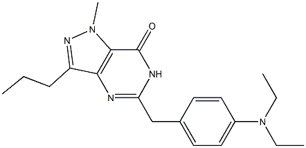 5-(4-DIETHYLAMINO-BENZYL)-1-METHYL-3-PROPYL-1,6-DIHYDRO-PYRAZOLO[4,3-D]PYRIMIDIN-7-ONE Struktur