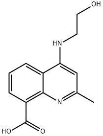 8-Quinolinecarboxylic  acid,  4-[(2-hydroxyethyl)amino]-2-methyl- Struktur