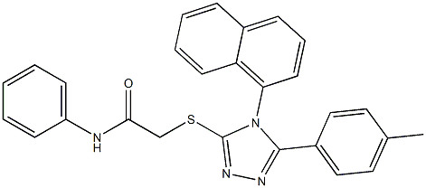 2-{[5-(4-methylphenyl)-4-(1-naphthyl)-4H-1,2,4-triazol-3-yl]sulfanyl}-N-phenylacetamide Struktur