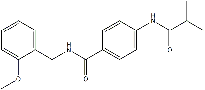 4-(isobutyrylamino)-N-(2-methoxybenzyl)benzamide Struktur