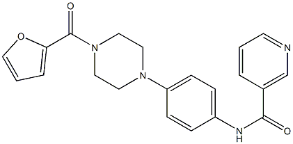 N-{4-[4-(2-furoyl)-1-piperazinyl]phenyl}nicotinamide Struktur