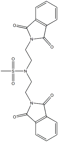 N,N-bis[2-(1,3-dioxo-1,3-dihydro-2H-isoindol-2-yl)ethyl]methanesulfonamide Struktur