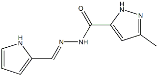 3-methyl-N'-(1H-pyrrol-2-ylmethylene)-1H-pyrazole-5-carbohydrazide Struktur