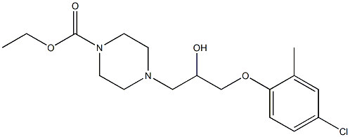 ethyl 4-[3-(4-chloro-2-methylphenoxy)-2-hydroxypropyl]-1-piperazinecarboxylate Struktur