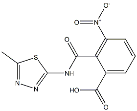 3-nitro-2-{[(5-methyl-1,3,4-thiadiazol-2-yl)amino]carbonyl}benzoic acid Struktur