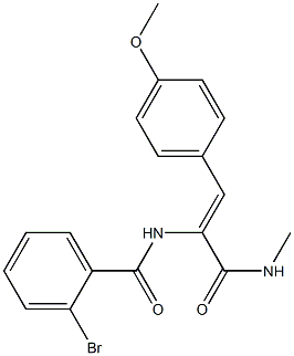 2-bromo-N-{2-(4-methoxyphenyl)-1-[(methylamino)carbonyl]vinyl}benzamide Struktur