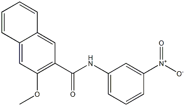 N-{3-nitrophenyl}-3-methoxy-2-naphthamide Struktur