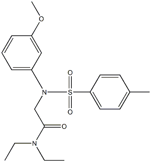 N,N-diethyl-2-{3-methoxy[(4-methylphenyl)sulfonyl]anilino}acetamide Struktur