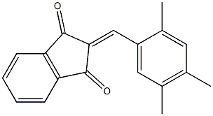 2-(2,4,5-trimethylbenzylidene)-1H-indene-1,3(2H)-dione Struktur