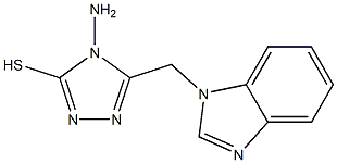 4-amino-5-(1H-benzimidazol-1-ylmethyl)-4H-1,2,4-triazol-3-yl hydrosulfide Struktur