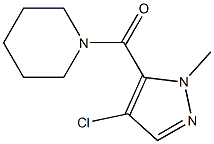 1-[(4-chloro-1-methyl-1H-pyrazol-5-yl)carbonyl]piperidine Struktur