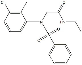 2-[3-chloro-2-methyl(phenylsulfonyl)anilino]-N-ethylacetamide Struktur