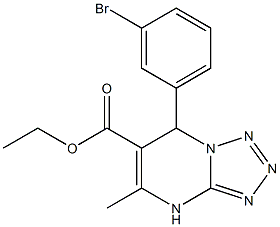 ethyl 7-(3-bromophenyl)-5-methyl-4,7-dihydrotetraazolo[1,5-a]pyrimidine-6-carboxylate Struktur