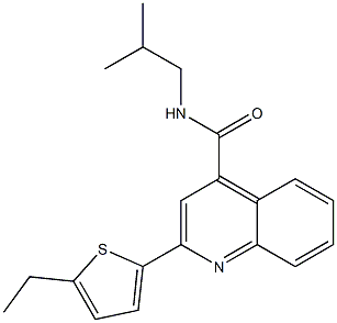 2-(5-ethyl-2-thienyl)-N-isobutyl-4-quinolinecarboxamide Struktur