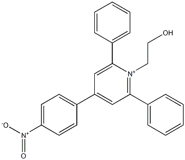 1-(2-hydroxyethyl)-4-(4-nitrophenyl)-2,6-diphenylpyridinium Struktur