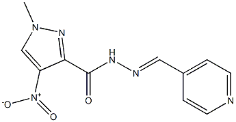 4-nitro-1-methyl-N'-(4-pyridinylmethylene)-1H-pyrazole-3-carbohydrazide Struktur