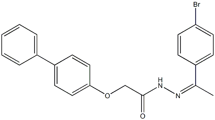 2-([1,1'-biphenyl]-4-yloxy)-N'-[1-(4-bromophenyl)ethylidene]acetohydrazide Struktur