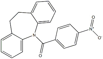 5-{4-nitrobenzoyl}-10,11-dihydro-5H-dibenzo[b,f]azepine Struktur